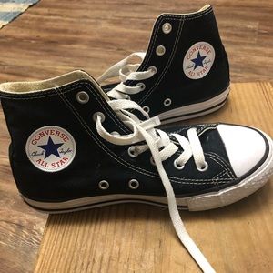 Kids black converse high tops